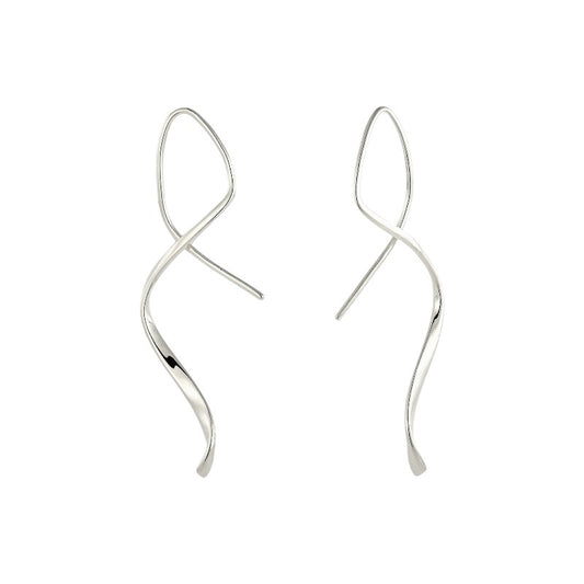 Spiral-Einfädler Ohrringe - 925 Silber