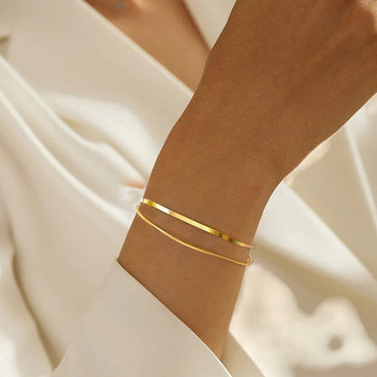 Doppel Schlangen Armband - 925 Silber
