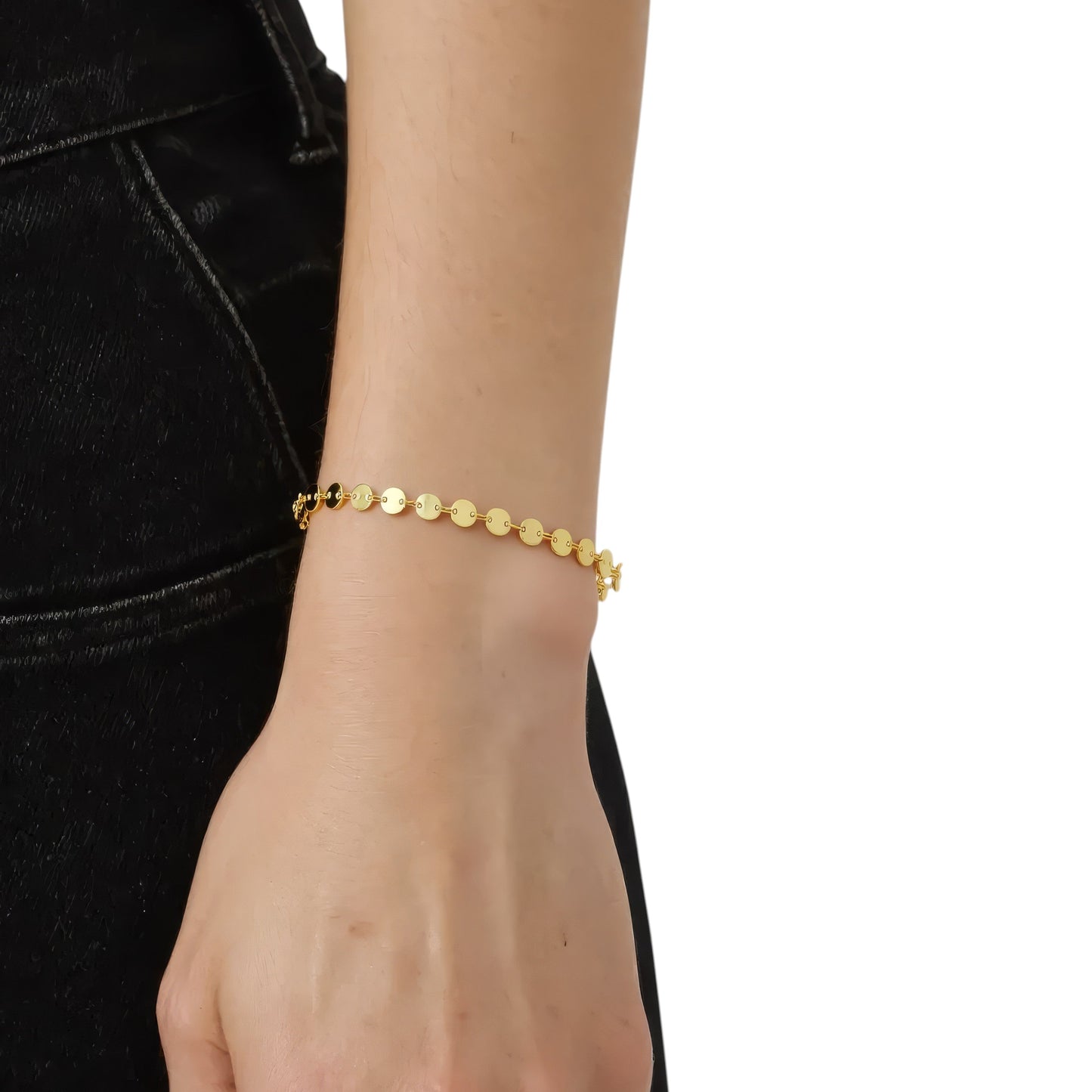 Plättchen Armband - 925 Silber