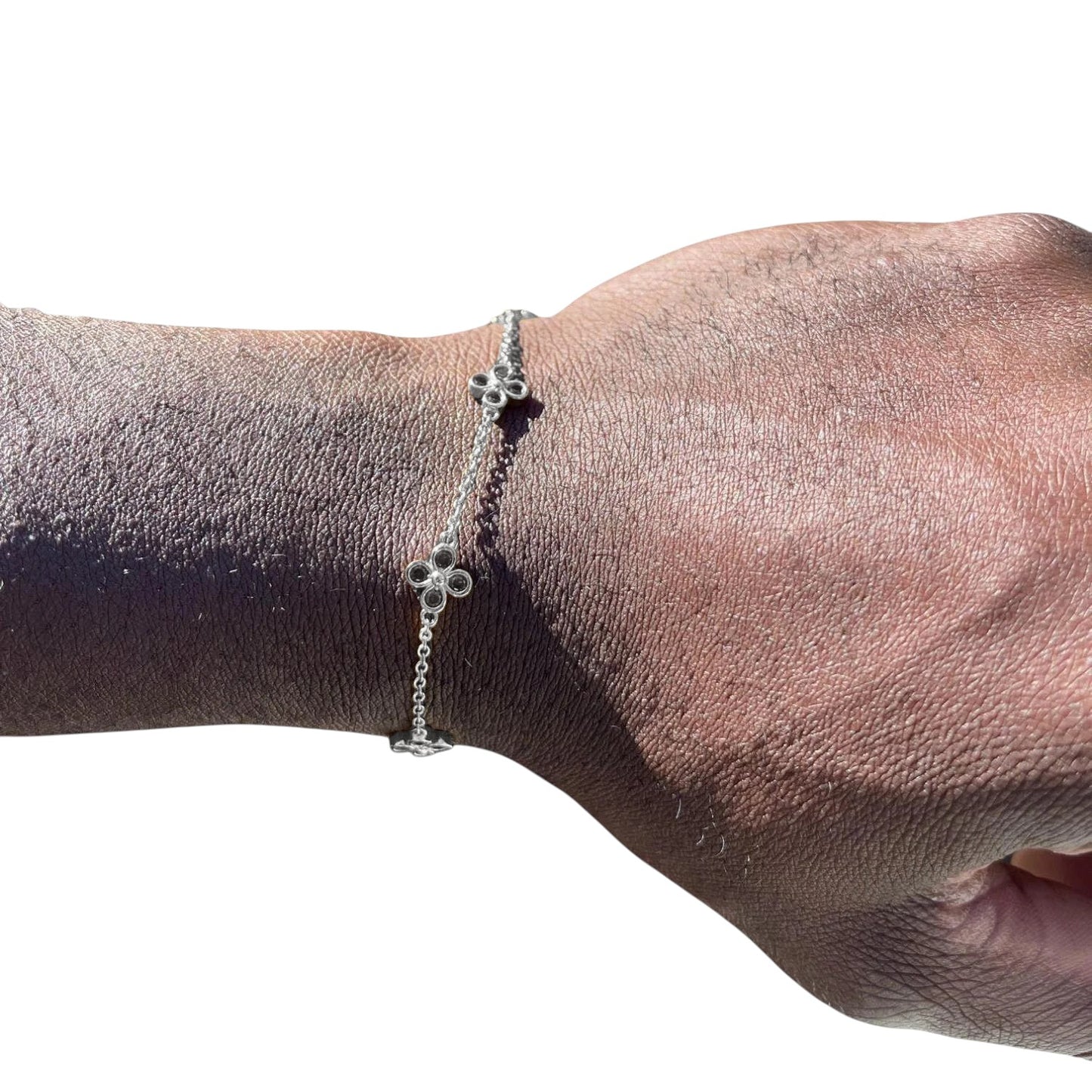 Kleeblatt Armband - 925 Silber