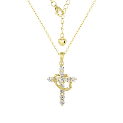 Square Zirconia Necklace - 925 Silver