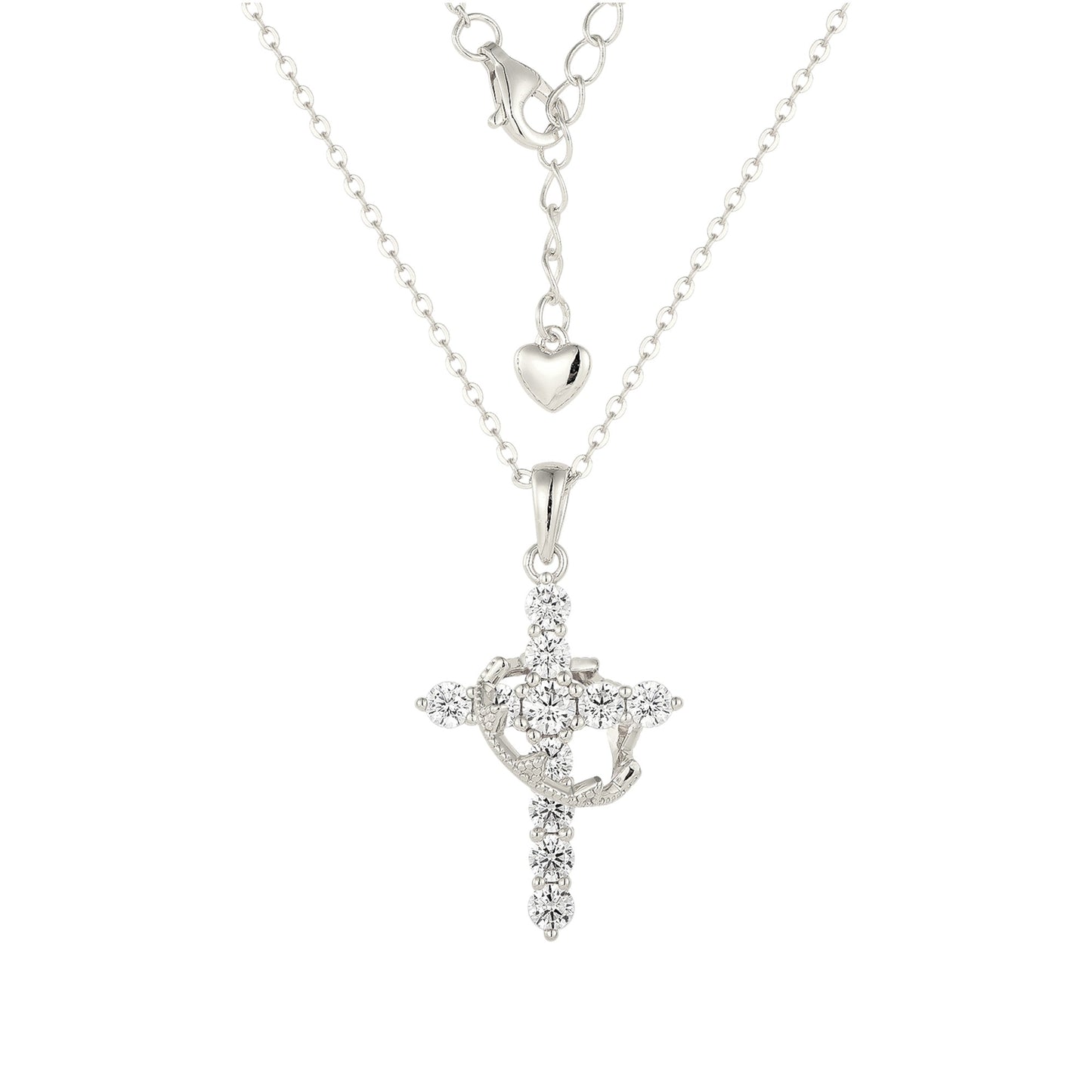 Square Zirconia Necklace - 925 Silver