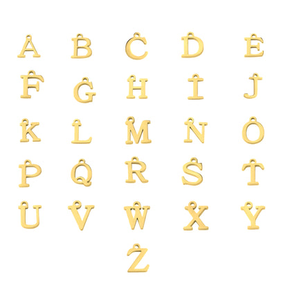 Gliederketten Buchstaben Set 5 mm Gold - Edelstahl
