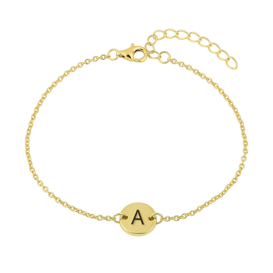 Buchstaben Münzen Armband - 925 Silber
