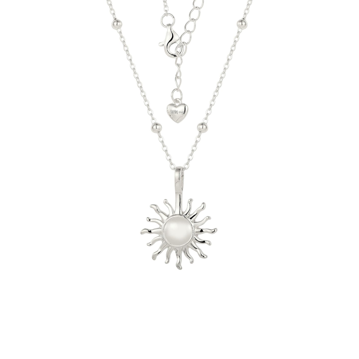 Sonnen mit Kugeln Halskette - 925 Silber