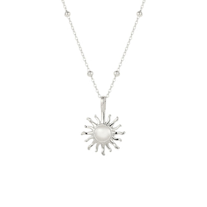 Sonnen mit Kugeln Halskette - 925 Silber