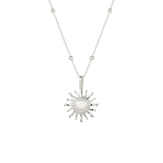 Sonnen mit Kugeln Halskette - 925 Silber