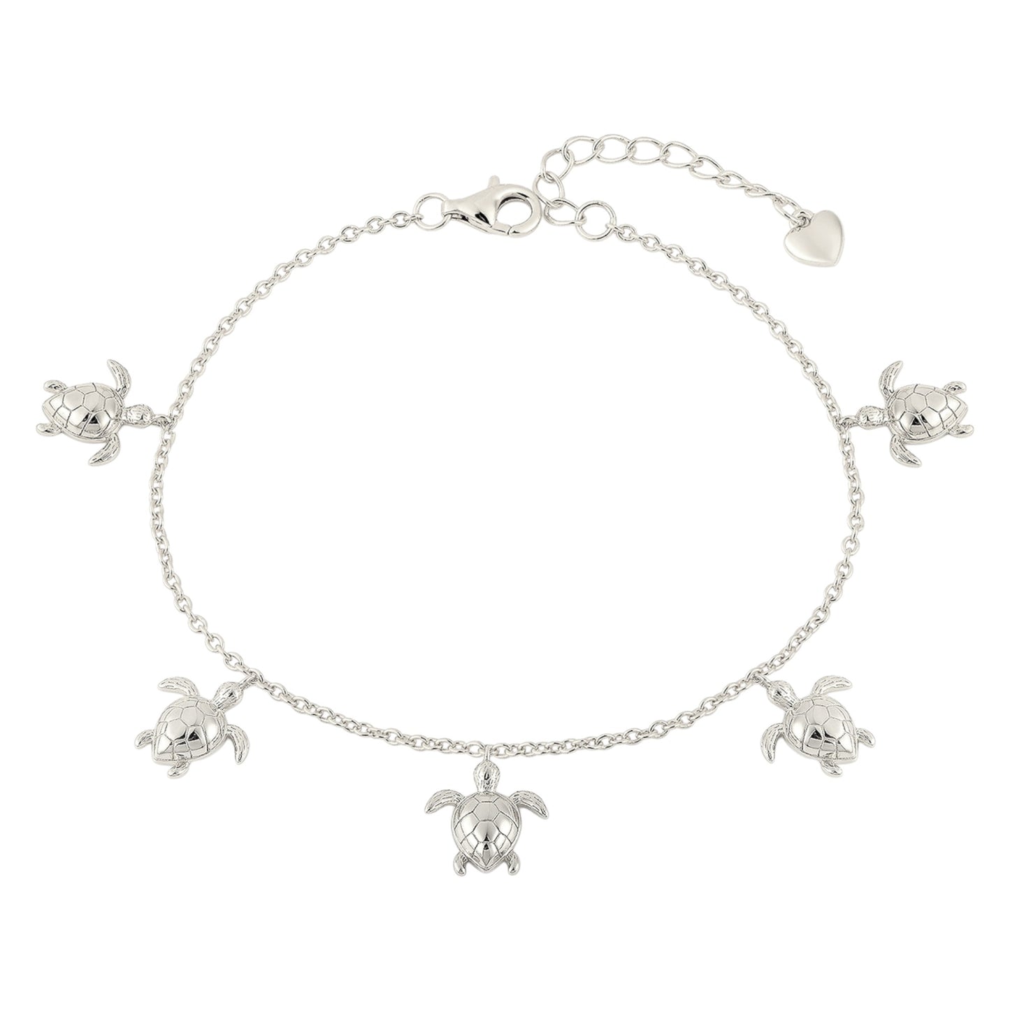 Schildkröten Charms Armband - 925 Silber