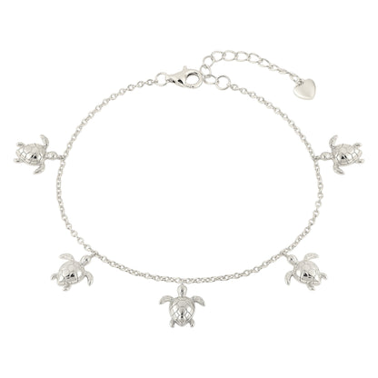 Schildkröten Charms Armband - 925 Silber
