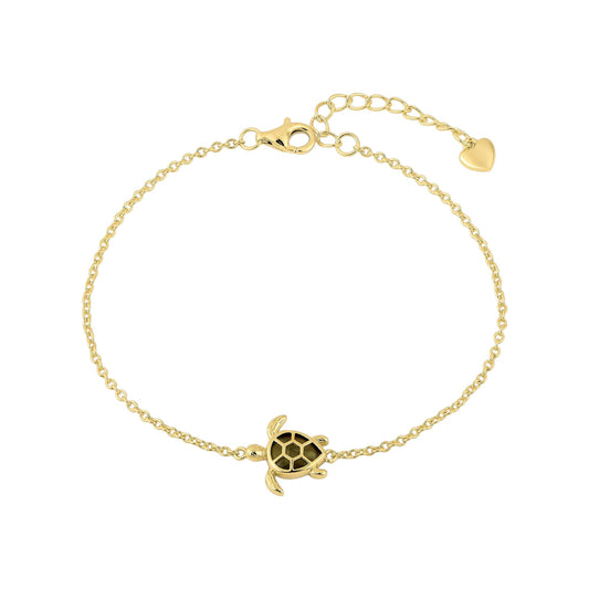 Schildkröten Zirkonia Stein Armband - 925 Silber