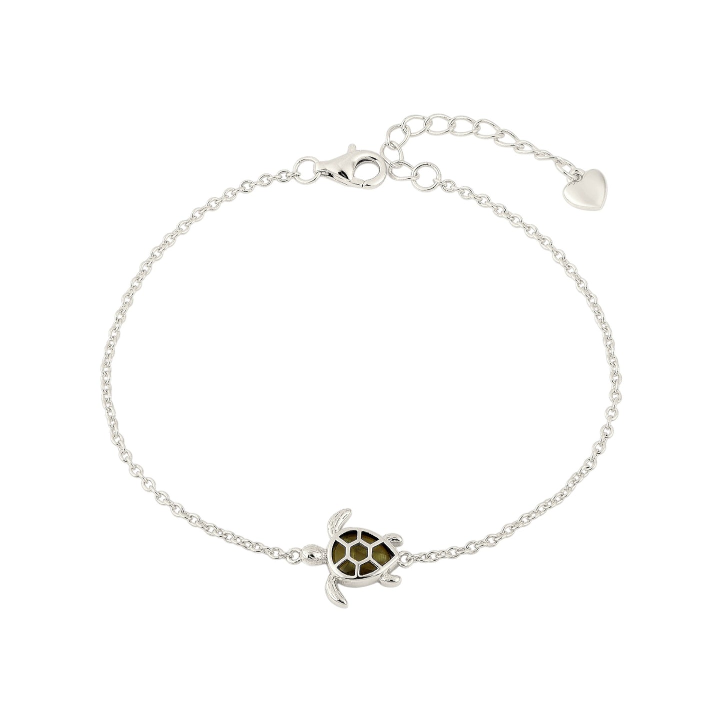 Schildkröten Zirkonia Stein Armband - 925 Silber