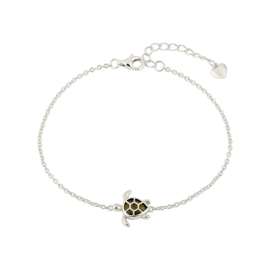 Schildkröten Zirkonia Stein Armband - 925 Silber