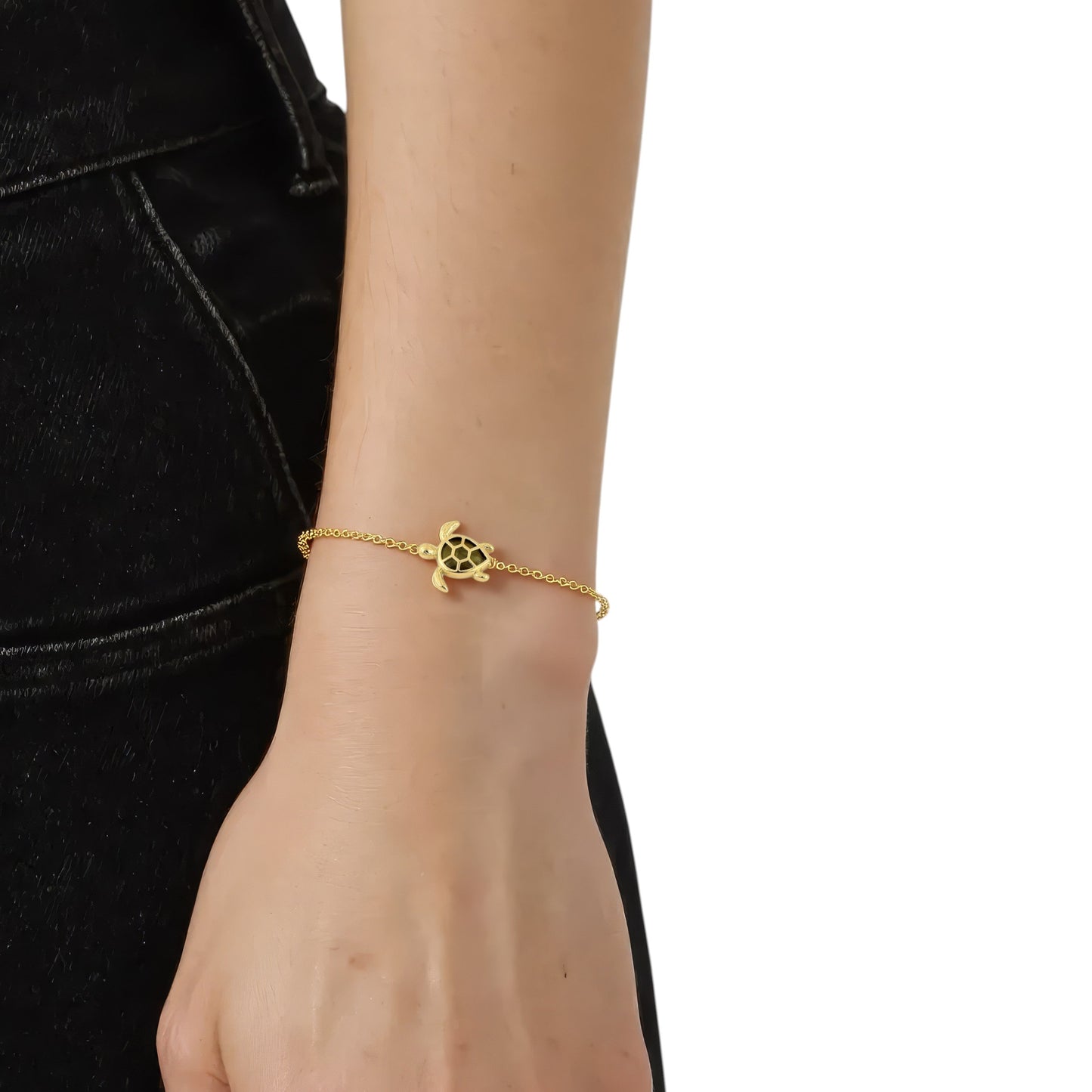 Schildkröten Zirkonia Stein Armband - 925 Silber