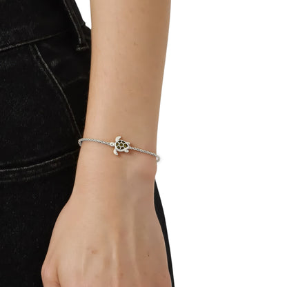 Schildkröten Zirkonia Stein Armband - 925 Silber